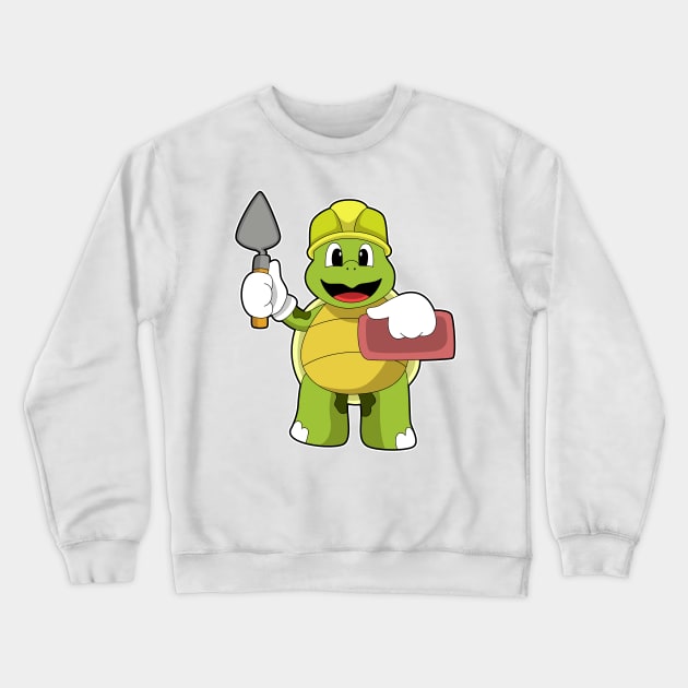 Turtle as Mason with Stone Crewneck Sweatshirt by Markus Schnabel